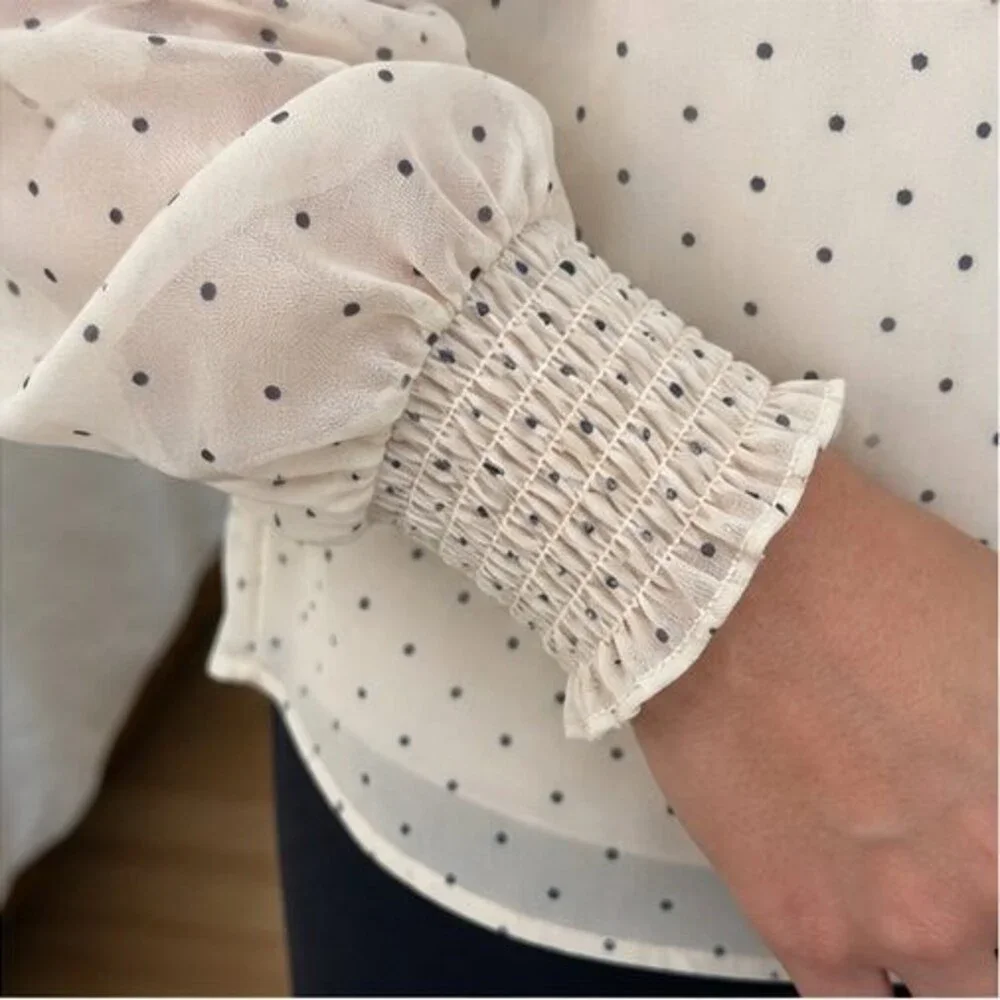 Cream Wrap Blouse